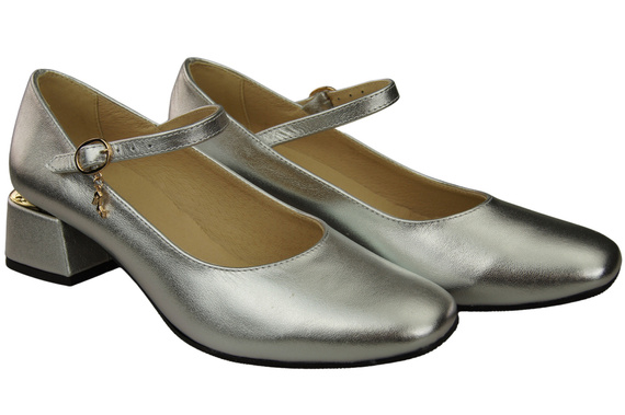 Dámská obuv Obuv s páskem Stříbrná přírodní kůže 202 ElitaBut