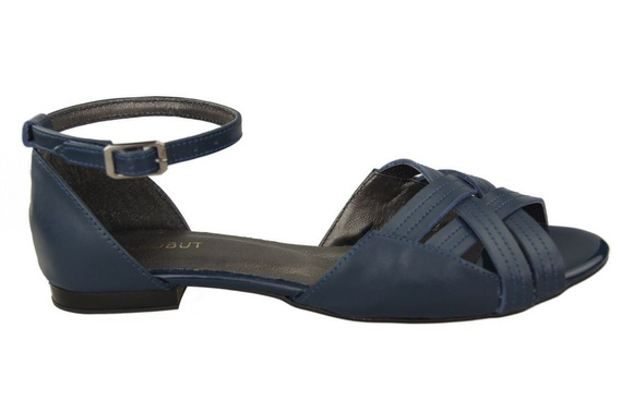 Dámské sandály Navy Blue Natural Leather 128 ElitaBut