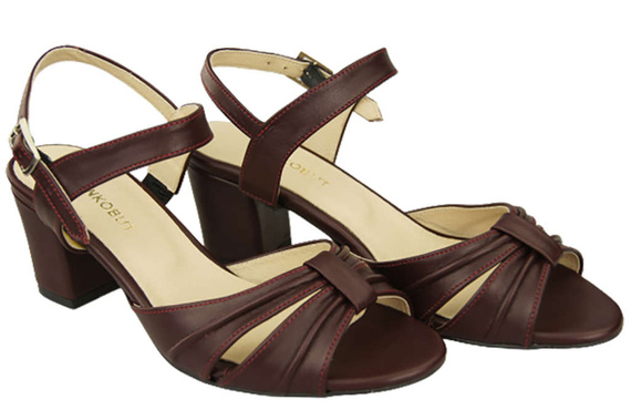 Dámská obuv Sandály Maroon Natural Leather 168 ElitaBut