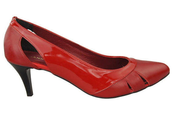 Dámská obuv Červené lodičky Přírodní kůže 995 ElitaBut