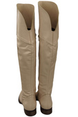 Dámské kozačky Cappuccino Bright Musketeers High over the knee natural leather 638 ElitaBut