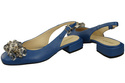 Dámská obuv Modré sandály s krystaly Přírodní kůže 215 ElitaBut