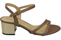 Dámská obuv Cappuccino Dark Natural Leather 197 Smyslně odhalující nohy Sandály ElitaBut