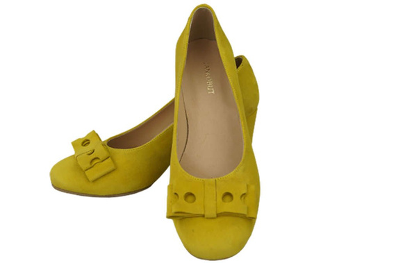 Dámské lodičky Lemon z přírodní semišové kůže 163 ElitaBut