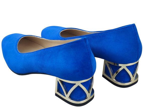 Pohodlné dámské boty Azure lodičky s ozdobným podpatkem Přírodní semišová kůže 219 Od ElitaBut