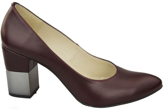 Dámská obuv Maroon Natural Leather pumps 144 ElitaBut