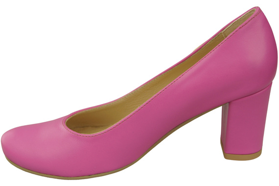 Obuv Classic Dámské lodičky Fuchsia Natural Leather Almond Nose 201 ElitaBut