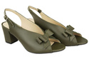 Dámská obuv Sandály Olive Natural Leather Faced 148 L ElitaBut