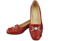 Dámská obuv Dámské lodičky se střapcem Červená přírodní kůže 195 ElitaBut