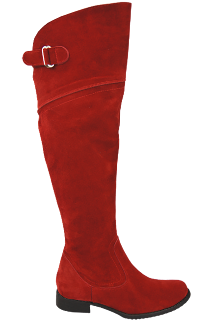 Dámská obuv Red Muskegon Vysoké kozačky nad kolena z přírodní kůže Velour 154 ElitaBut