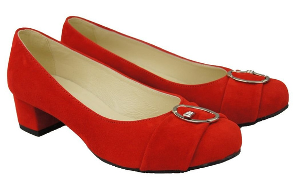 Dámské boty Červená přírodní semišová kůže 135 ElitaBut