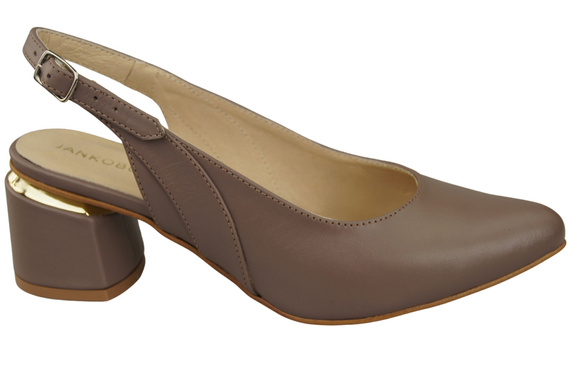 Dámská obuv Sandály Cappuccino Dark Natural Leather 196 ElitaBut