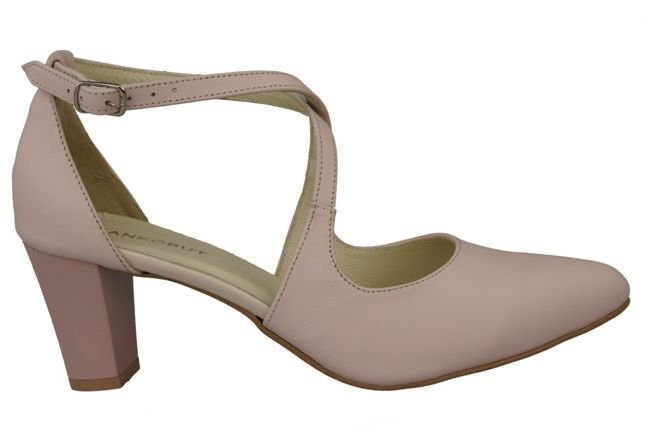 Dámská obuv Sandály s nízkým podpatkem Růžová pudrová přírodní kůže 102 ElitaBut