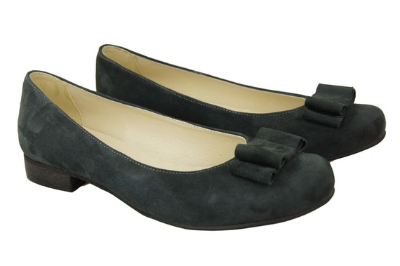 Dámská obuv Balerina Dámské boty Graphite leather Suede 126 ElitaBut