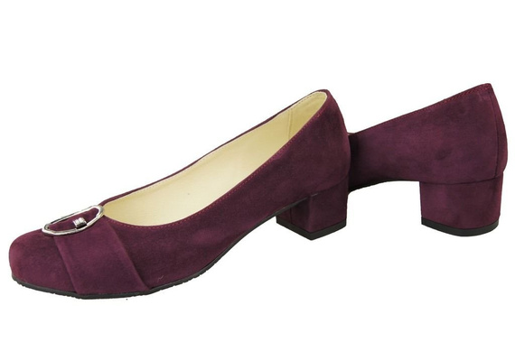Dámská obuv Maroon Natural Suede Leather pumps 135 ElitaBut