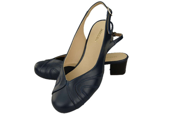 Dámská obuv Přírodní kůže Sandály Navy blue 842 ElitaBut