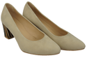 Dámská obuv Beige Natural Suede Leather Decorative Heel 158 With ElitaBut