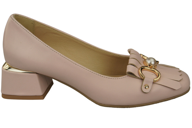 Dámská obuv Tassel Embellished pumps Powder pink Přírodní kůže 195 ElitaBut