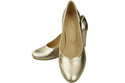 Dámské boty Classic Gold Almond Nose Natural Leather Pumps 201 ElitaBut