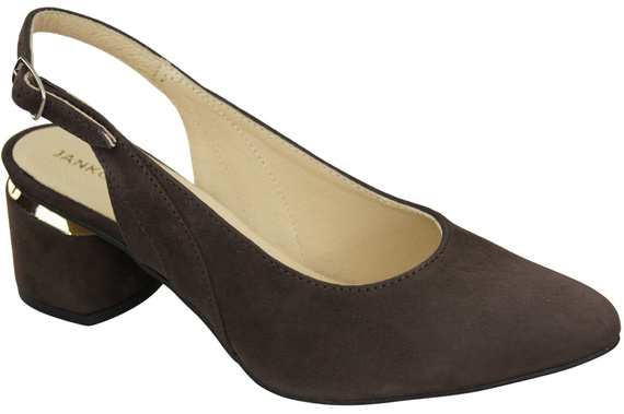 Dámské sandály z přírodní semišové kůže Čokoládová elegance a pohodlí 196 od ElitaBut