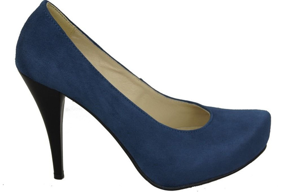 Dámská obuv Navy Blue Suede Leather 644 ElitaBut