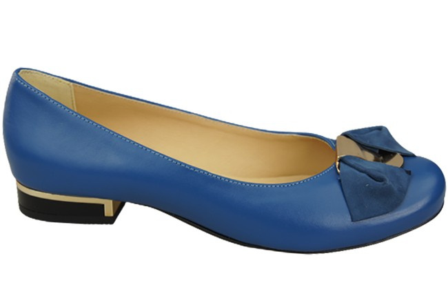 Dámské baleríny Natural Leather Blue 894 ElitaBut