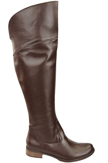 Obuv Dámské kozačky Chocolate Musketeers High over the knee natural leather 638 ElitaBut
