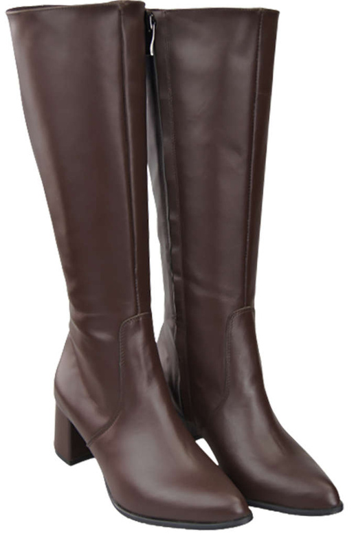 Dámské kozačky Classic přírodní kůže Chocolate 175 ElitaBut