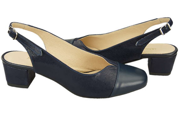 Dámská obuv Sandály z přírodní kůže 165 Navy blue ElitaBut