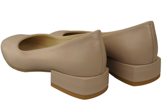 Pohodlná dámská obuv Cappuccino Bright Flat Natural Leather 204 ElitaBut