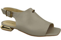 Pohodlné dámské sandály Bright Ash Flat Gold Heel Natural Leather 207 ElitaBut