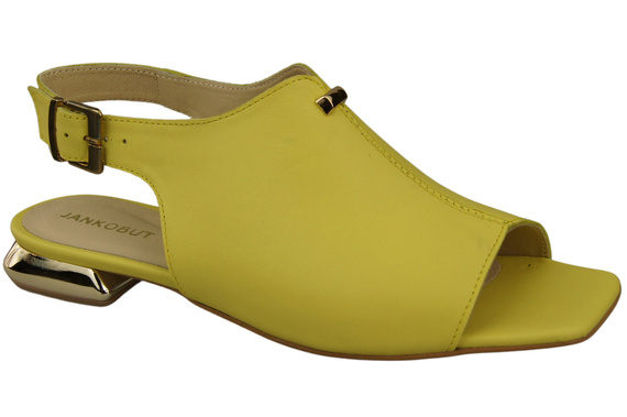 Pohodlná dámská obuv Lemon Sandály s plochým zlatým podpatkem Přírodní kůže 207 ElitaBut