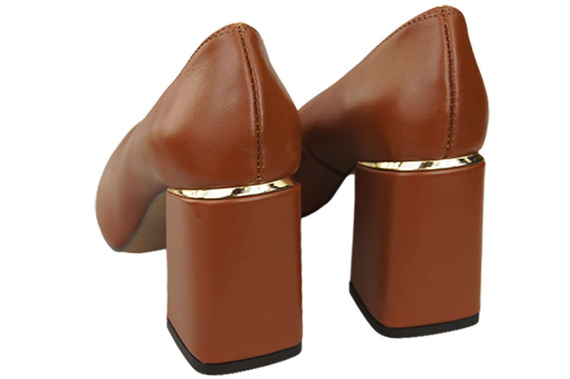 Dámská obuv Hnědé lodičky Přírodní kůže 179 ElitaBut