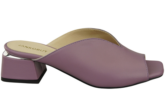 Dámské žabky na podpatku Lila Natural Leather 210 ElitaBut