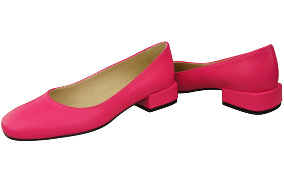 Pohodlná dámská obuv Pumpkins Neon Pink Flat Natural Leather 204 ElitaBut
