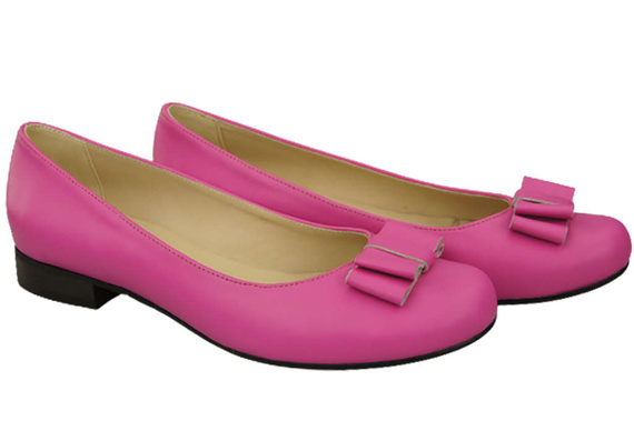 Dámské baletní boty Natural Leather Fuchsia 702 ElitaBut