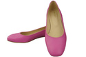 Pohodlná dámská obuv Fuchsia Flats Natural Leather 204 ElitaBut