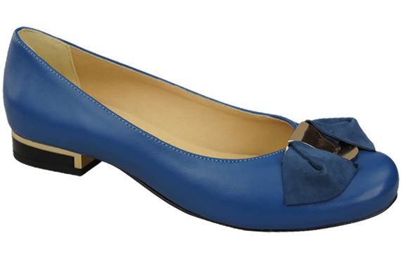 Dámské baleríny Natural Leather Blue 894 ElitaBut