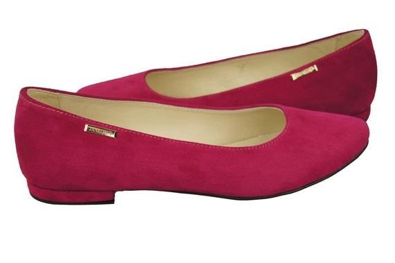 Dámské baleríny Fialová přírodní kůže 131 ElitaBut