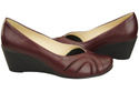 Dámské kožené boty z přírodní kůže Maroon pumps 828 ElitaBut
