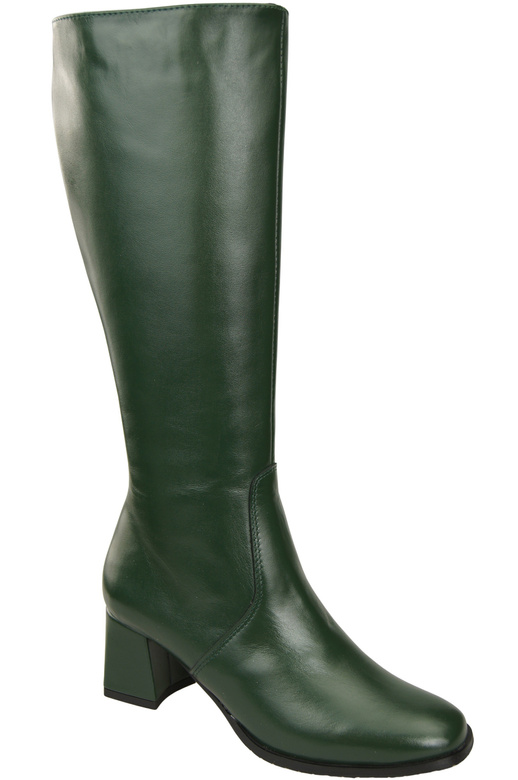 Pohodlné dámské boty Emerald Green s nízkým podpatkem Natural Leather 212 ElitaBut