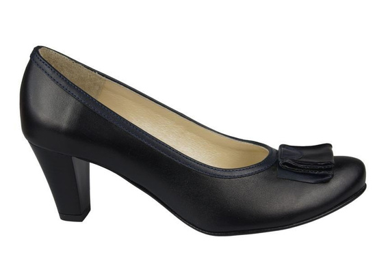 Dámská obuv Přírodní kožené lodičky Černá 824 ElitaBut