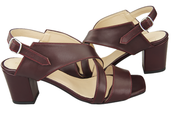 Dámská obuv Sandály Maroon Natural Leather 149 ElitaBut