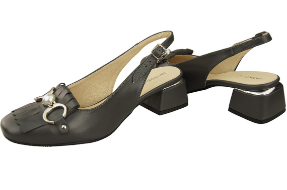 Dámská obuv Graphite Sandály zdobené třásněmi Přírodní kůže 208 ElitaBut