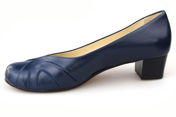 Dámská obuv Dámské lodičky z přírodní kůže Navy blue 786 ElitaBut