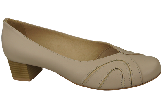 Dámská obuv Dámské kožené lodičky Cappuccino Lico 786 ElitaBut