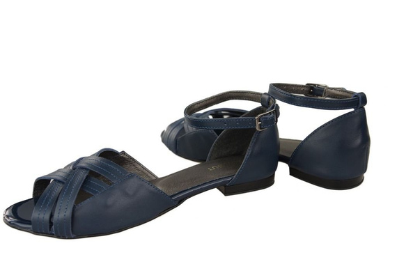 Dámské sandály Navy Blue Natural Leather 128 ElitaBut