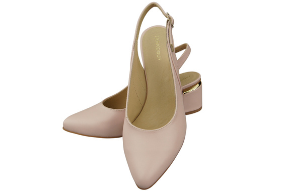 Dámské sandály Powder Pink Natural Leather 196 ElitaBut