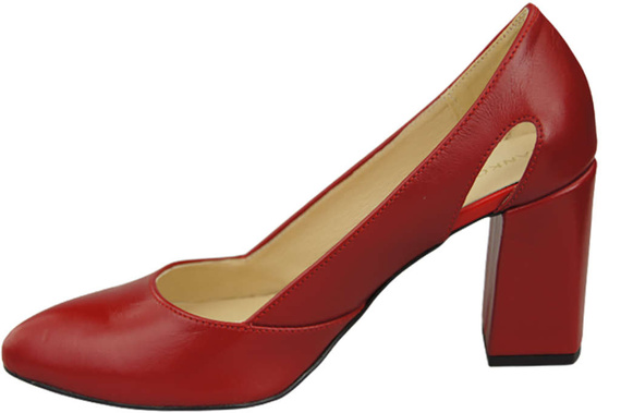 Dámská obuv Dámské lodičky Červená přírodní kůže 184 ElitaBut