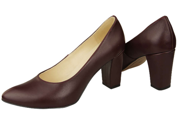 Dámská obuv Maroon Natural Leather pumps 170 ElitaBut